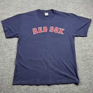 Coco Crisp 10 Boston Red Sox Delta T Shirt Mens Large Blue MLB Baseball 2006